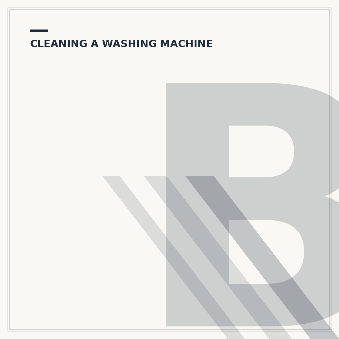 Bicarbonate of Soda to Clean Washing Machine
