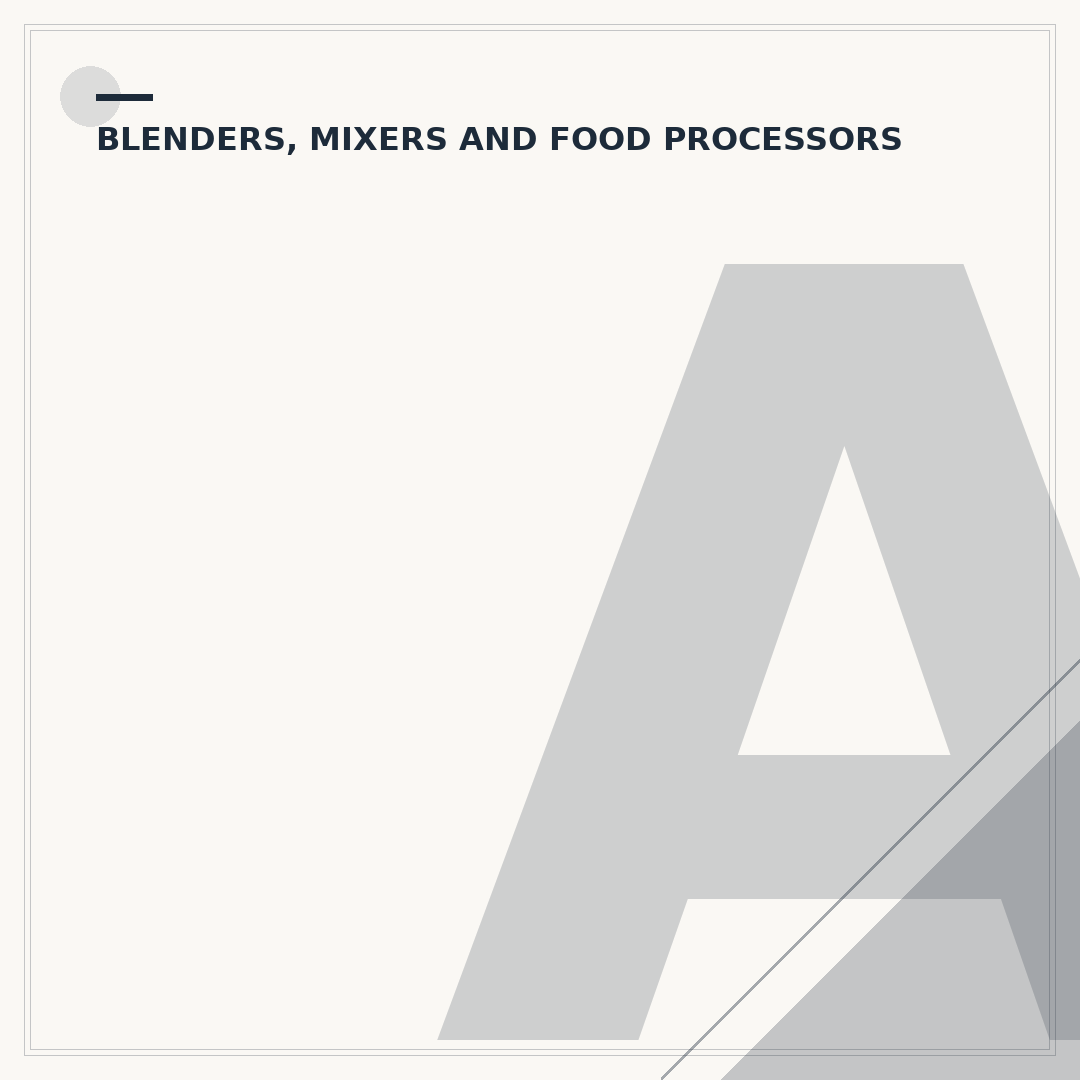 Are a Blender and Food Processor the Same Thing?