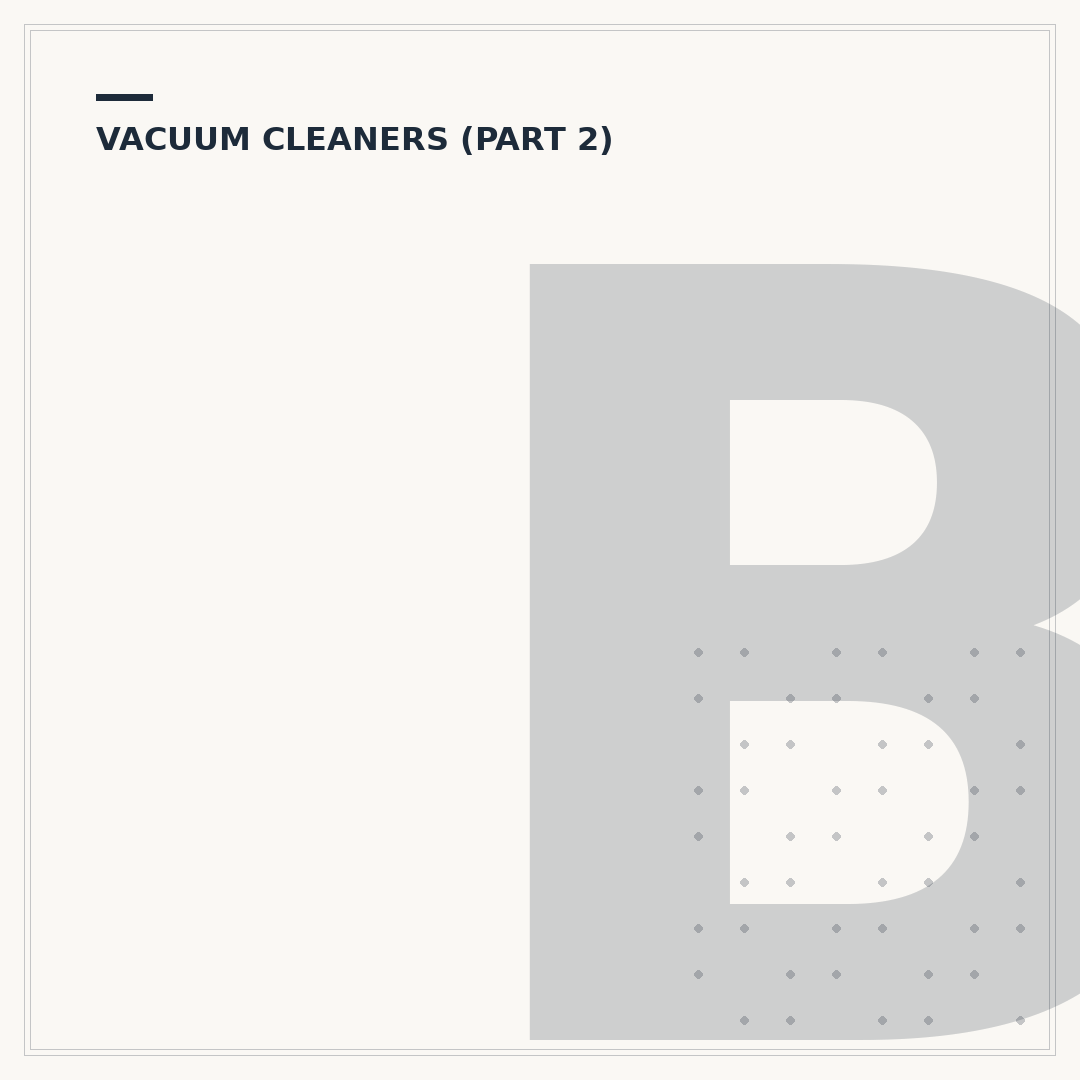 Bosch Cylinder Vacuum Cleaner Troubleshooting & Maintenance