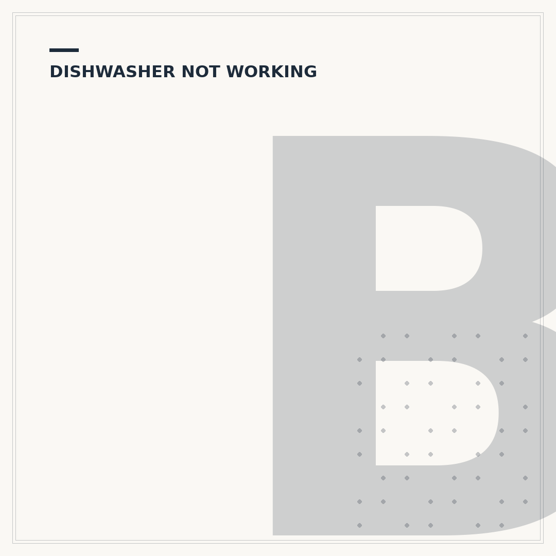 Bosch Dishwasher Not Working? Troubleshooting Common Faults