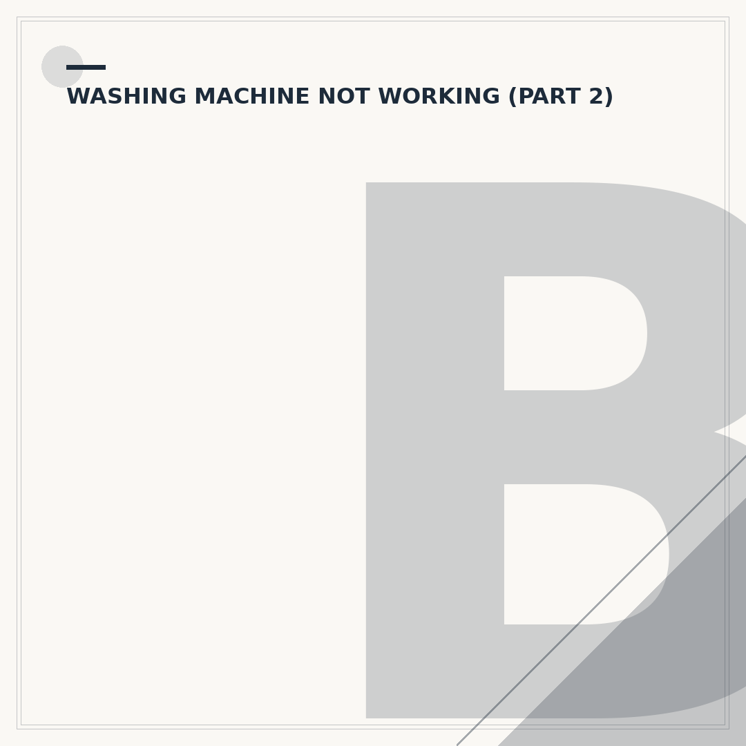 Bosch Washing Machine Door Wont Open