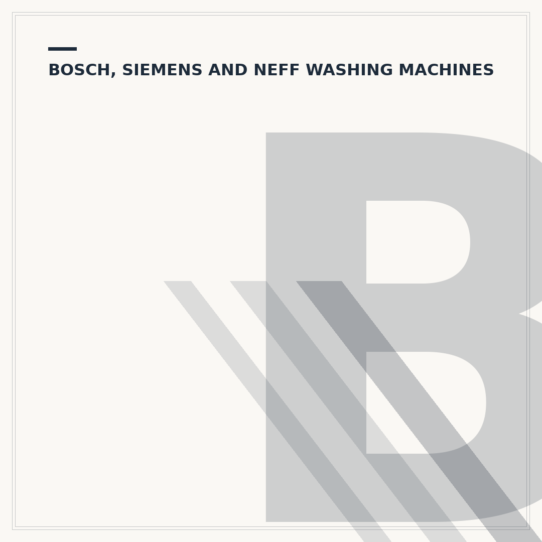 Bosch Washing Machine and Dryer Faults: Troubleshooting