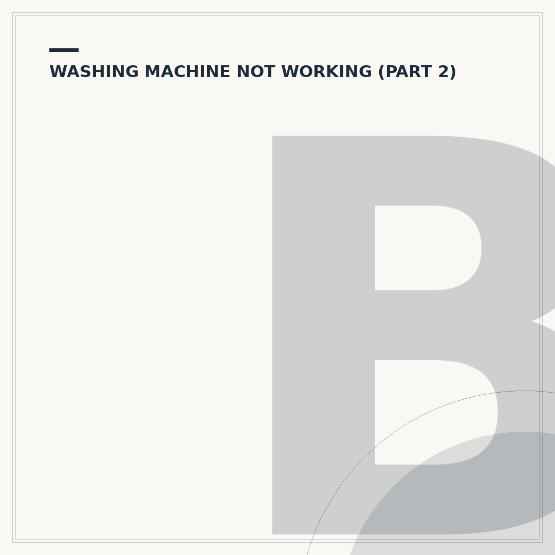 Bosch Washing Machine Wont Spin