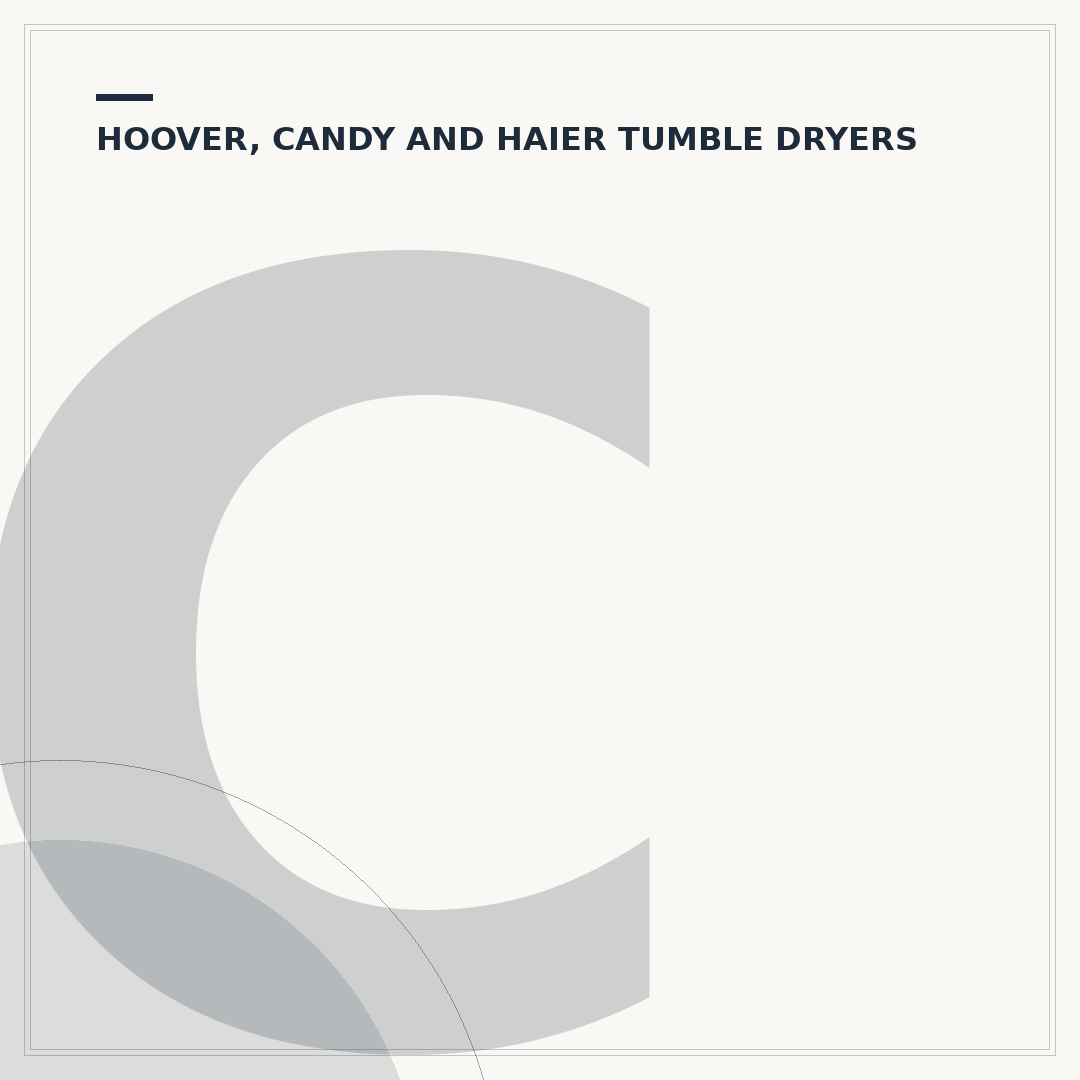 Candy Tumble Dryer Troubleshooting & Maintenance