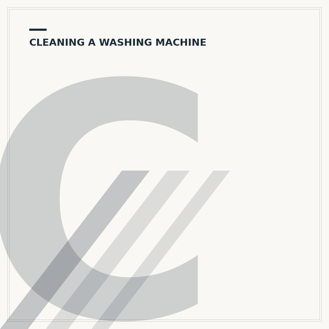 Cleaning a Washing Machine with Dishwasher Tablets