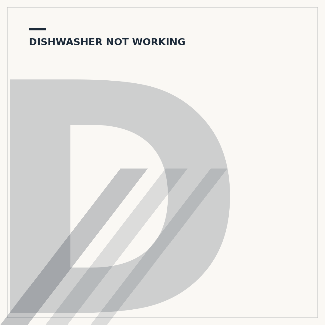 Dishwasher Not Switching On: Troubleshooting Power Issues