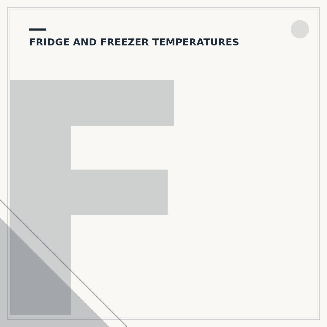 Fridge Freezer Settings