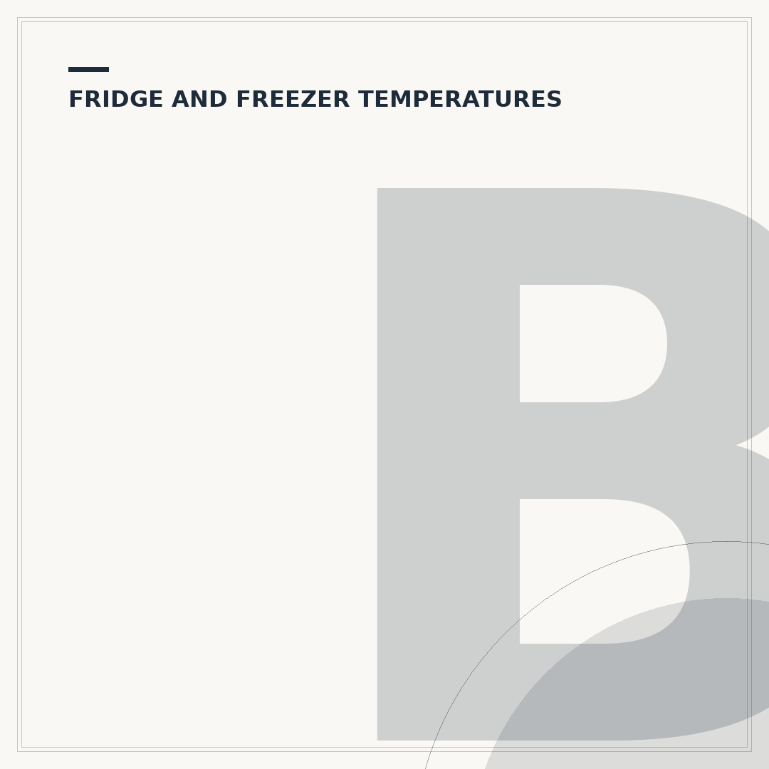 Best Temperature for a Fridge and Freezer