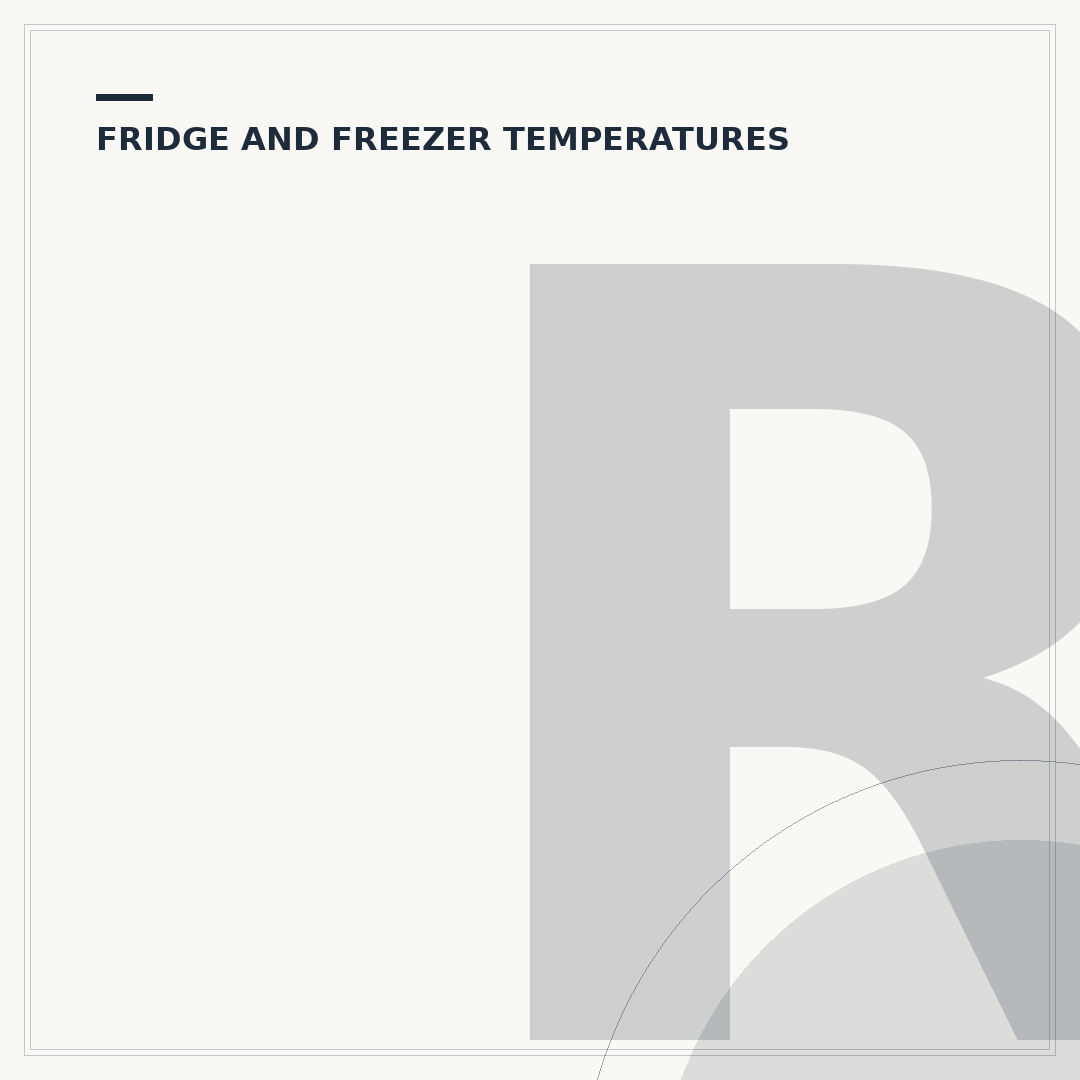 Recommended Fridge Freezer Temperatures
