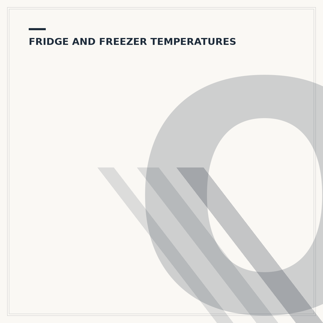 Optimal Temperature for a Fridge