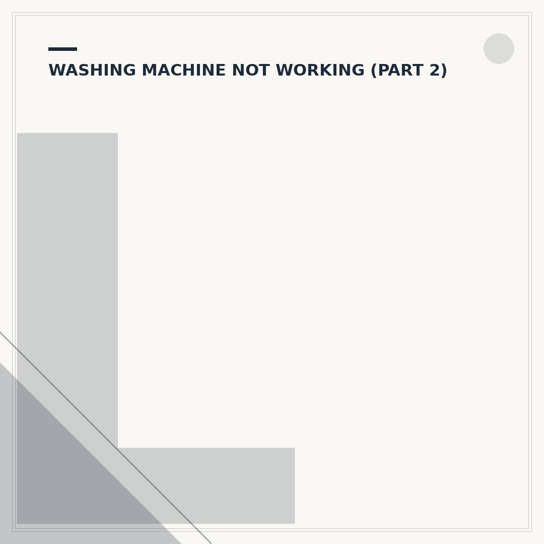 Logic Washing Machine Not Spinning
