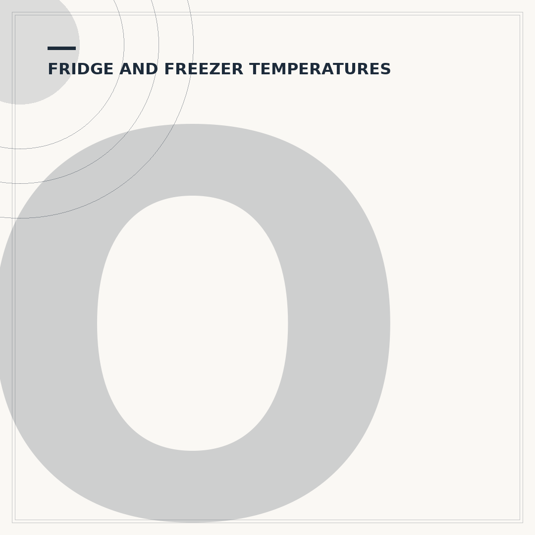 Optimal Fridge and Freezer Temperature Settings