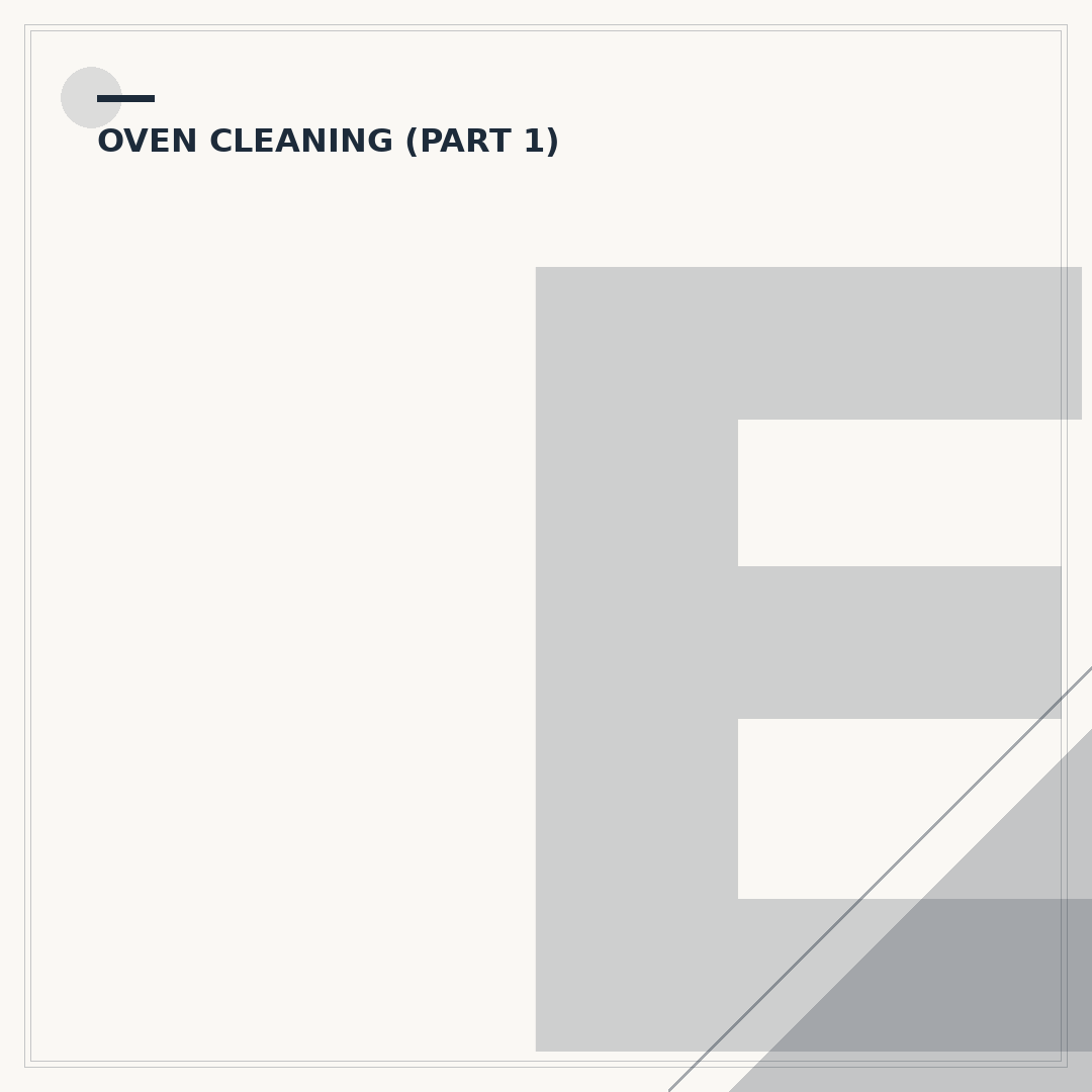 Easy Oven Cleaning