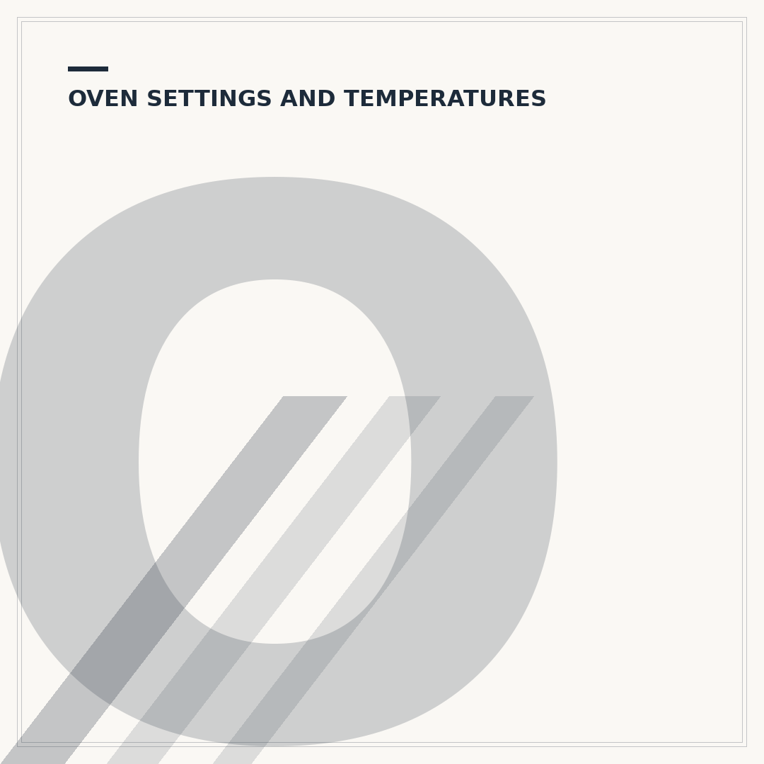 Oven Settings