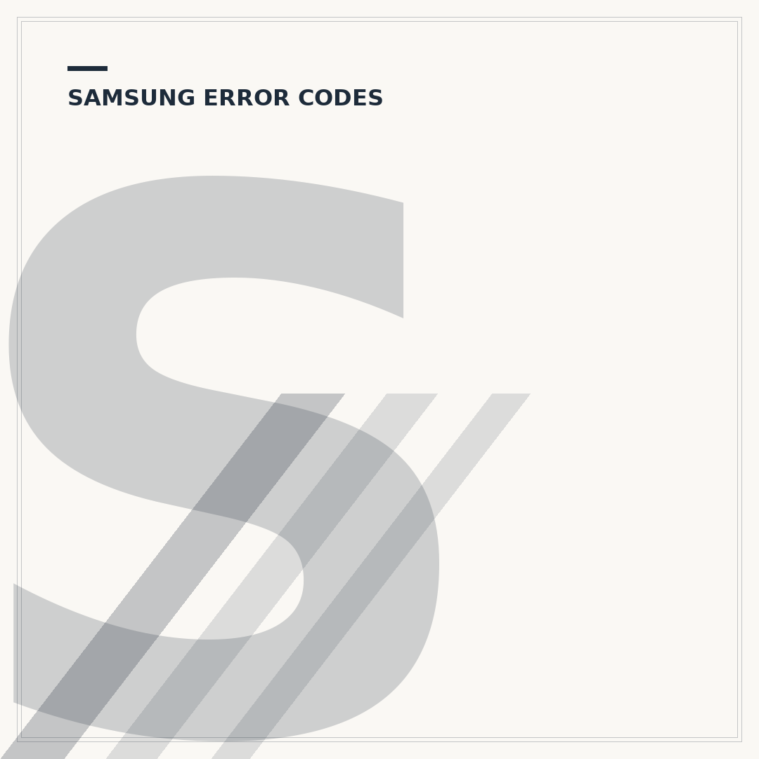 Samsung Washing Machine DC Error: What It Means & How to Fix