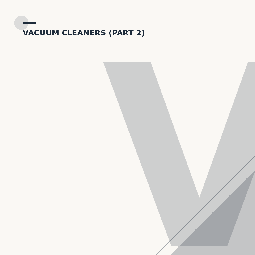 Vytronix Vacuum Cleaner Troubleshooting & Maintenance