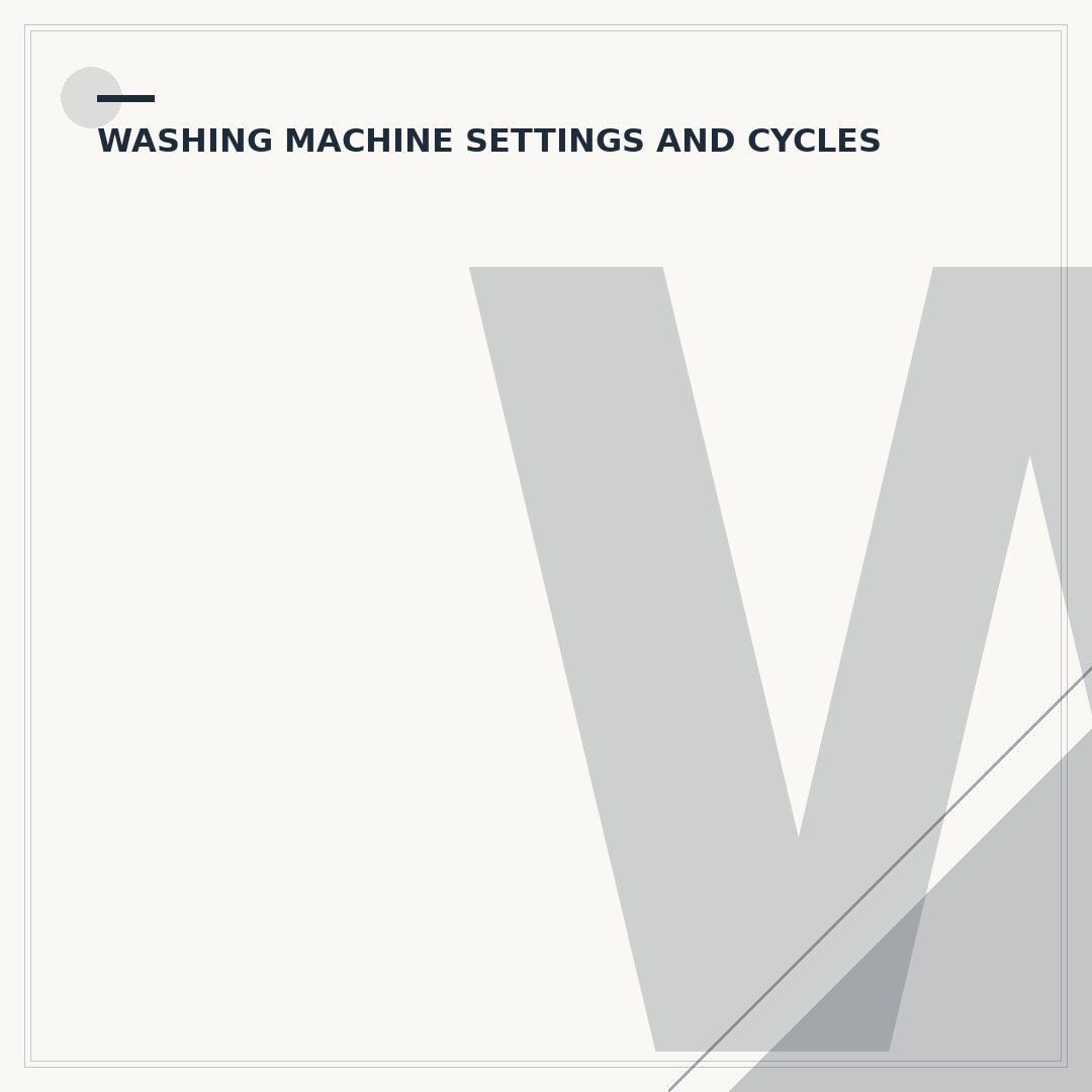 Washing Machine Laundry Symbols Explained
