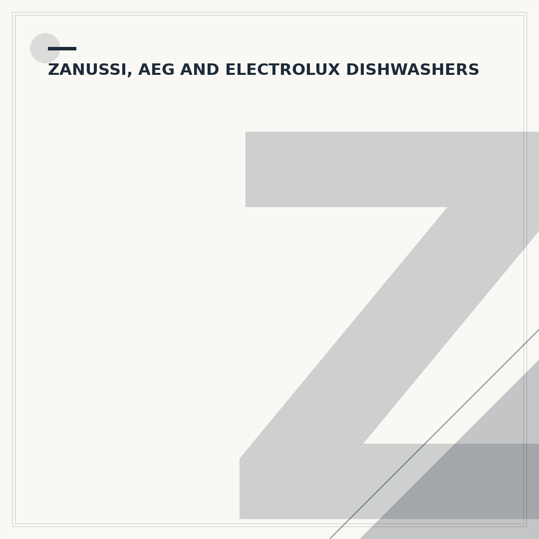 Zanussi Dishwasher Parts: Troubleshooting & Replacement
