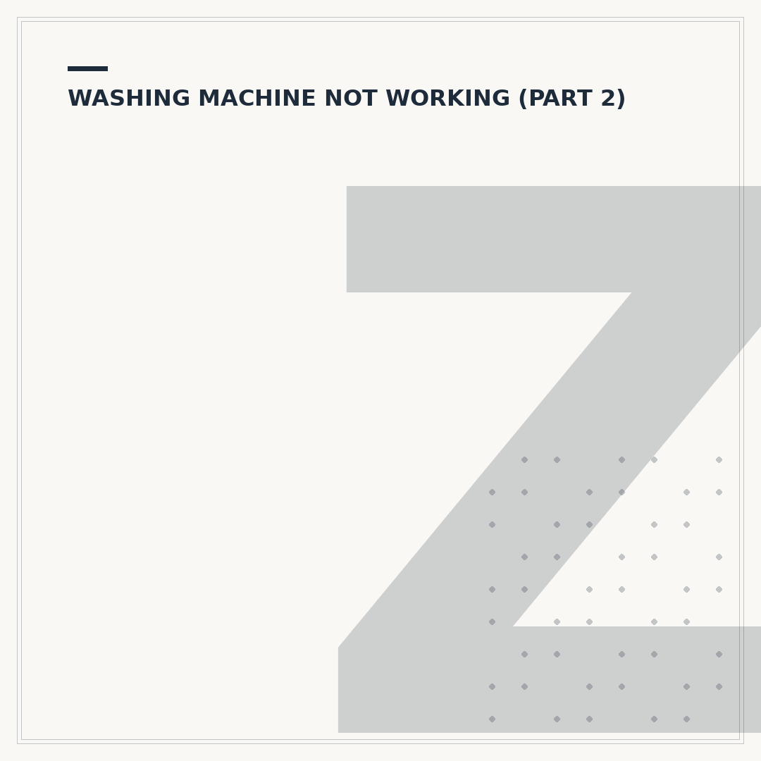 Zanussi Washing Machine Not Spinning