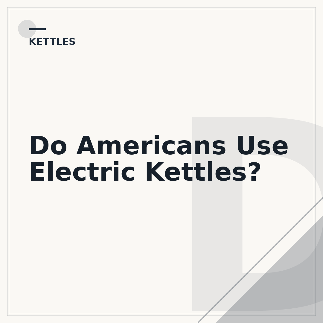 Do Americans Use Electric Kettles?