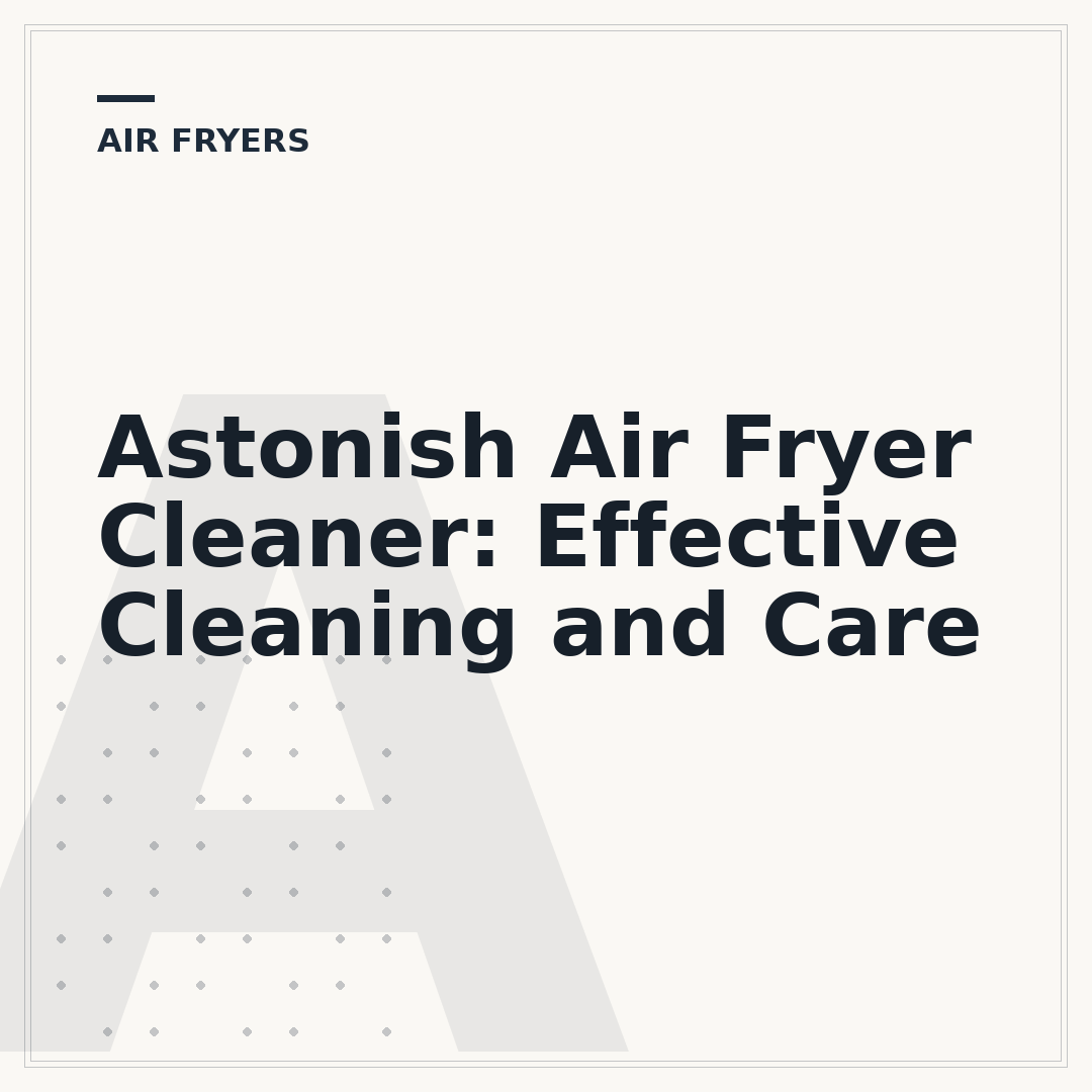 Astonish Air Fryer Cleaner: Effective Cleaning and Care