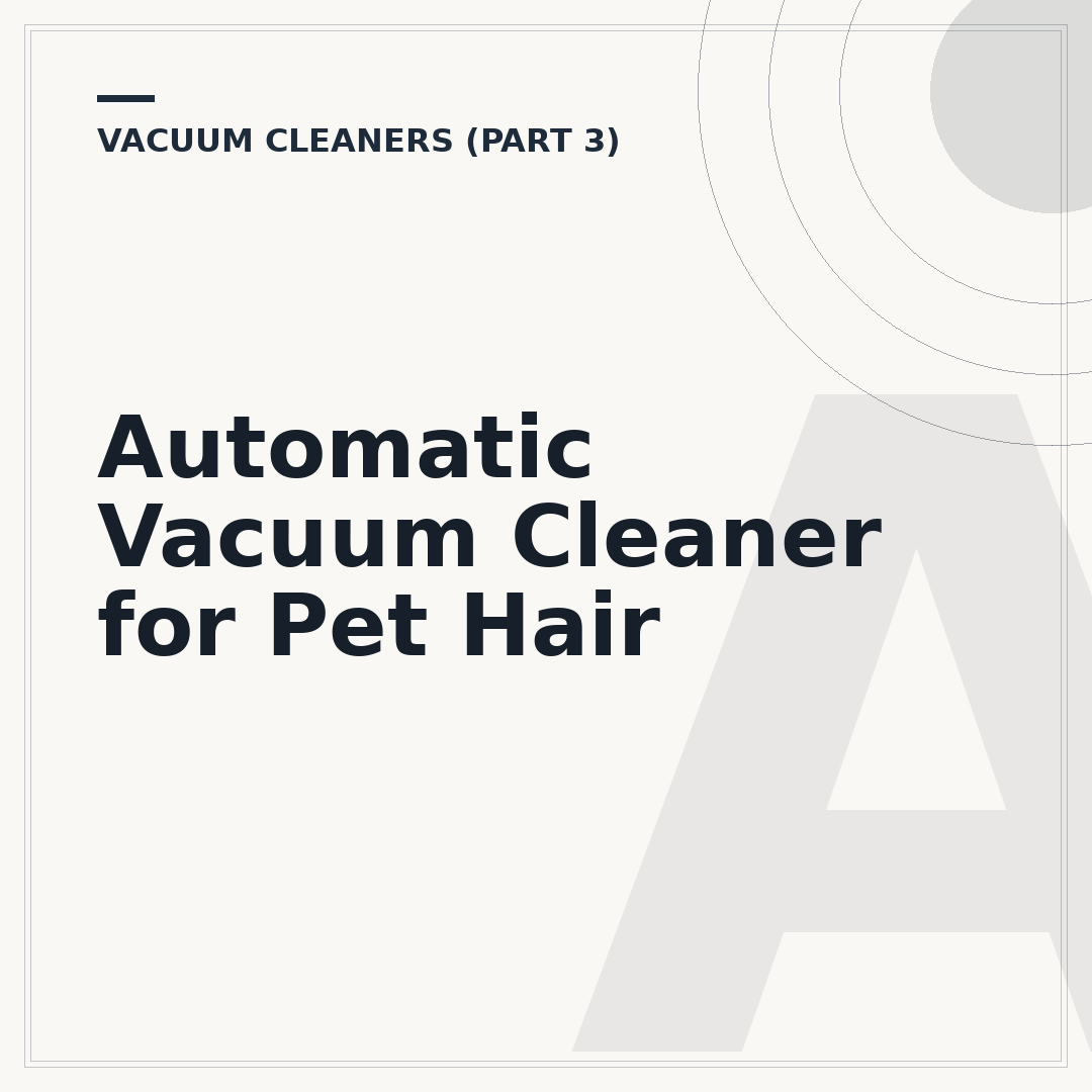 Automatic Vacuum Cleaner for Pet Hair