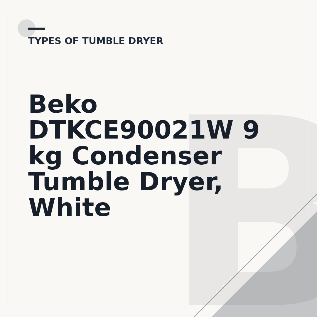 Beko DTKCE90021W 9 kg Condenser Tumble Dryer, White