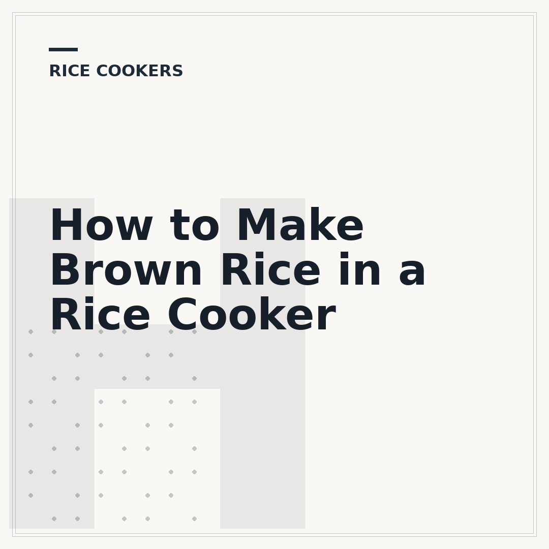 How to Make Brown Rice in a Rice Cooker