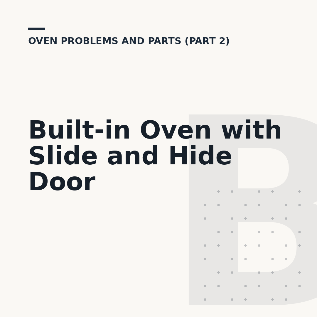 Built-in Oven with Slide and Hide Door