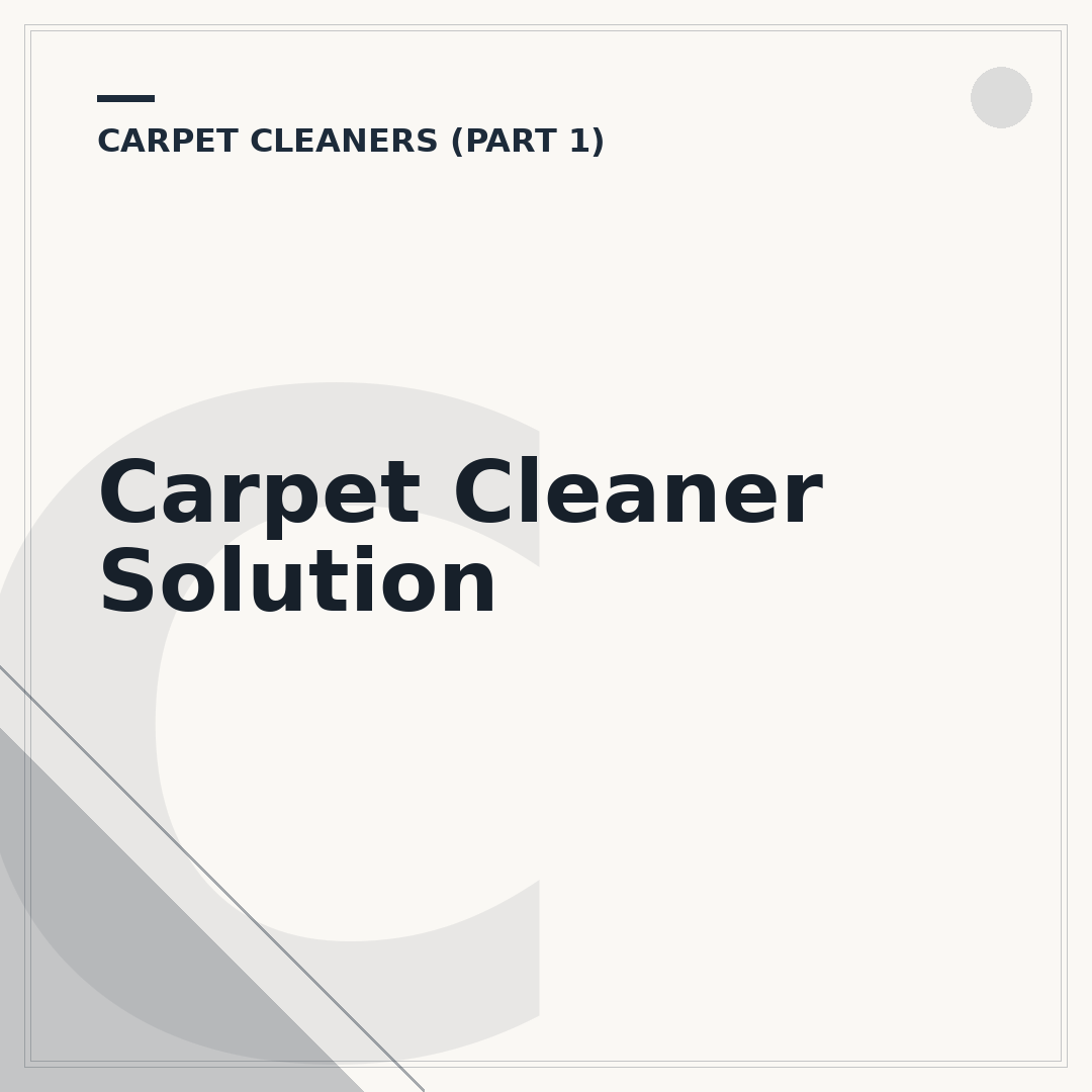 Carpet Cleaner Solution