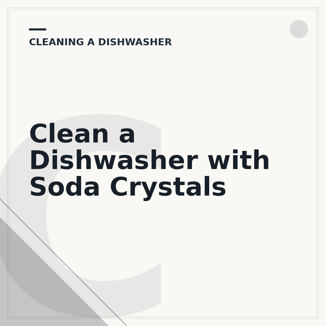 Clean a Dishwasher with Soda Crystals
