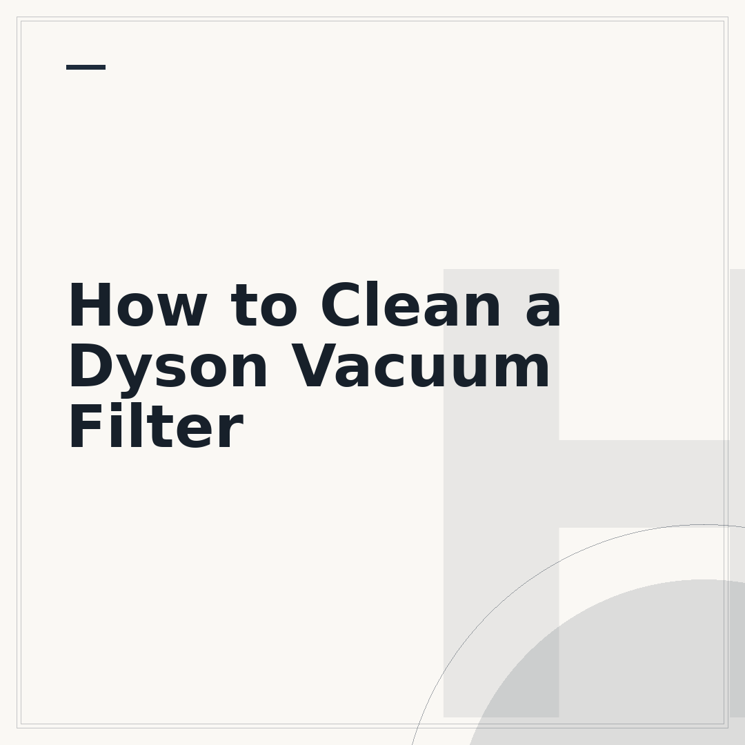 How to Clean a Dyson Vacuum Filter
