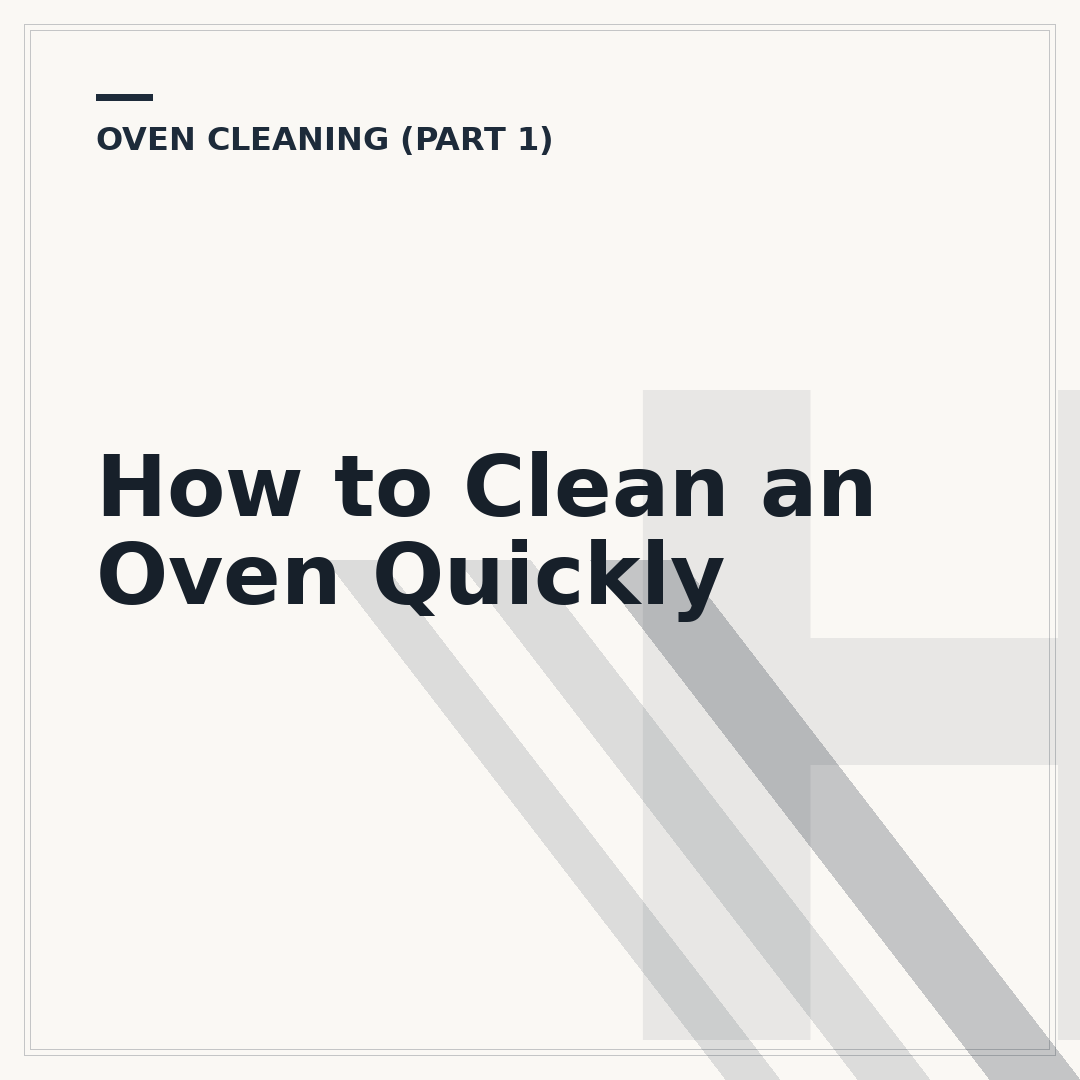 How to Clean an Oven Quickly