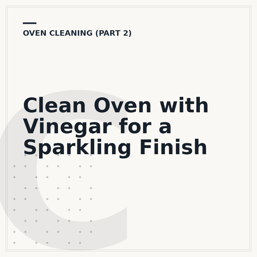 Clean Oven with Vinegar for a Sparkling Finish