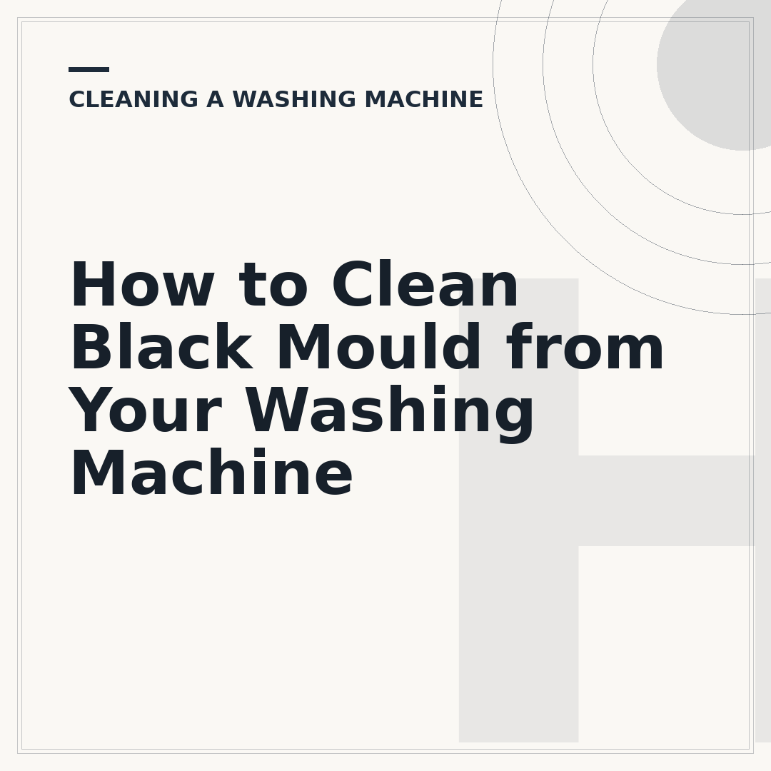 How to Clean Black Mould from Your Washing Machine