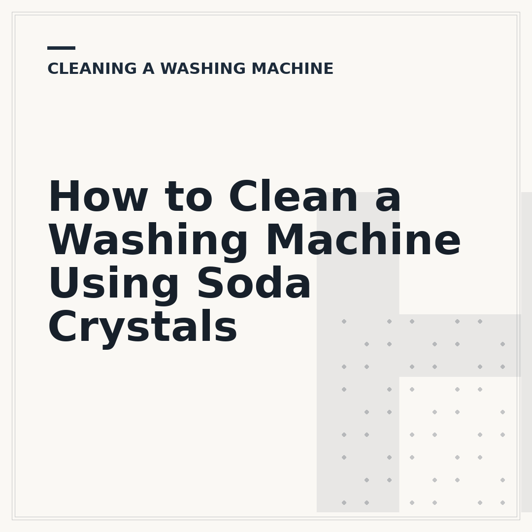 How to Clean a Washing Machine Using Soda Crystals