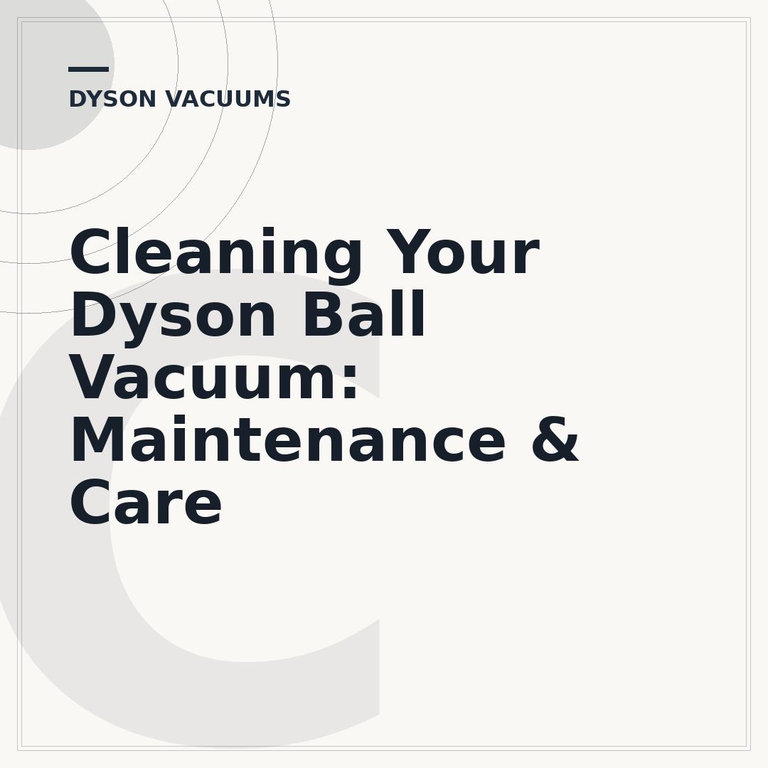 Cleaning Your Dyson Ball Vacuum: Maintenance & Care