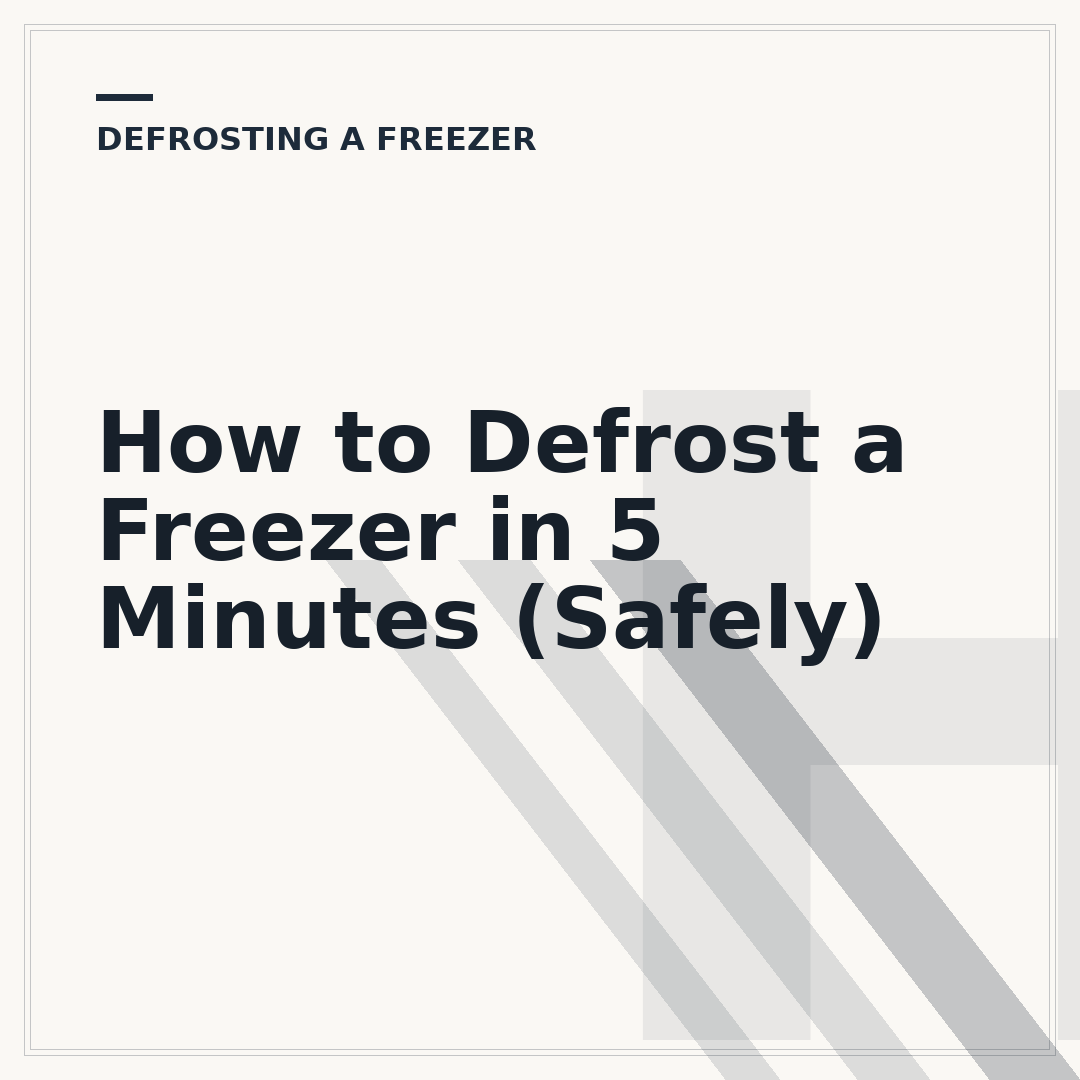 How to Defrost a Freezer in 5 Minutes (Safely)