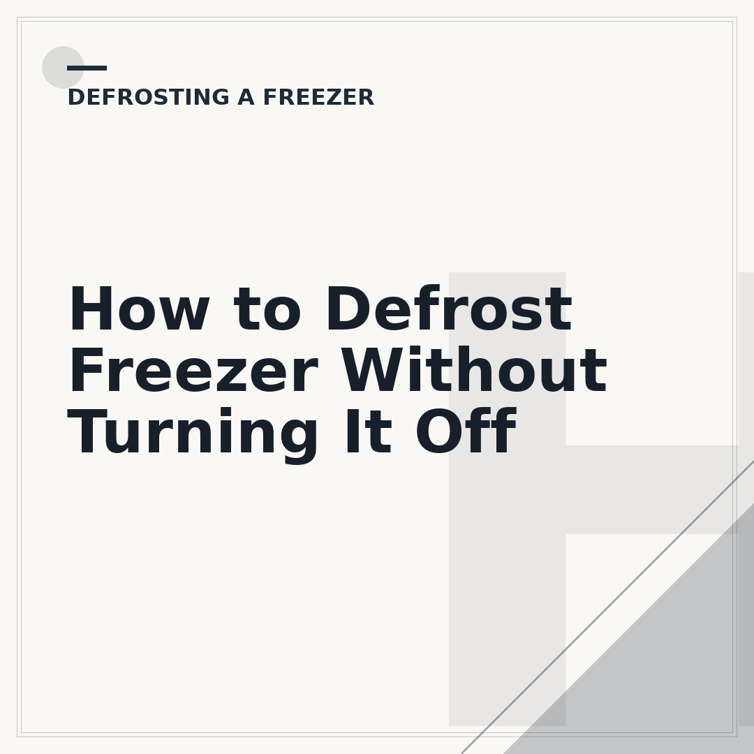 How to Defrost Freezer Without Turning It Off