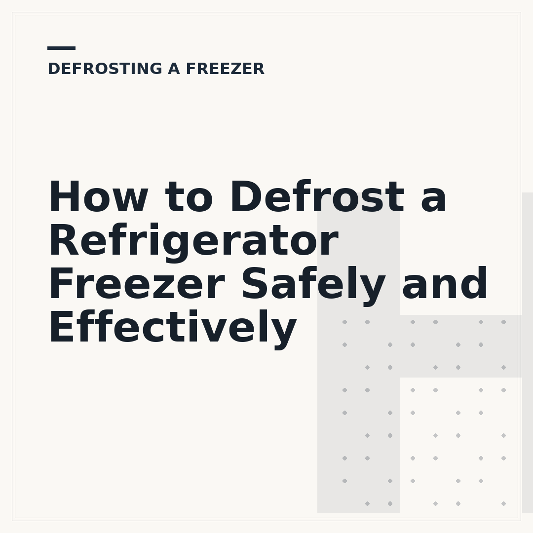 How to Defrost a Refrigerator Freezer Safely and Effectively