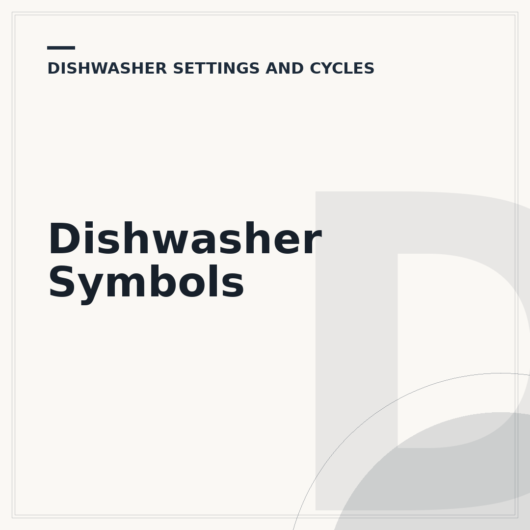 Dishwasher Symbols