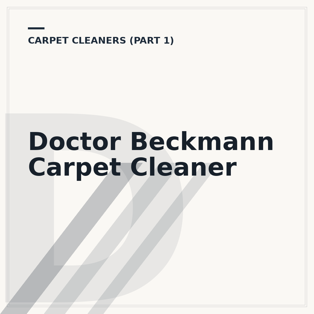 Doctor Beckmann Carpet Cleaner