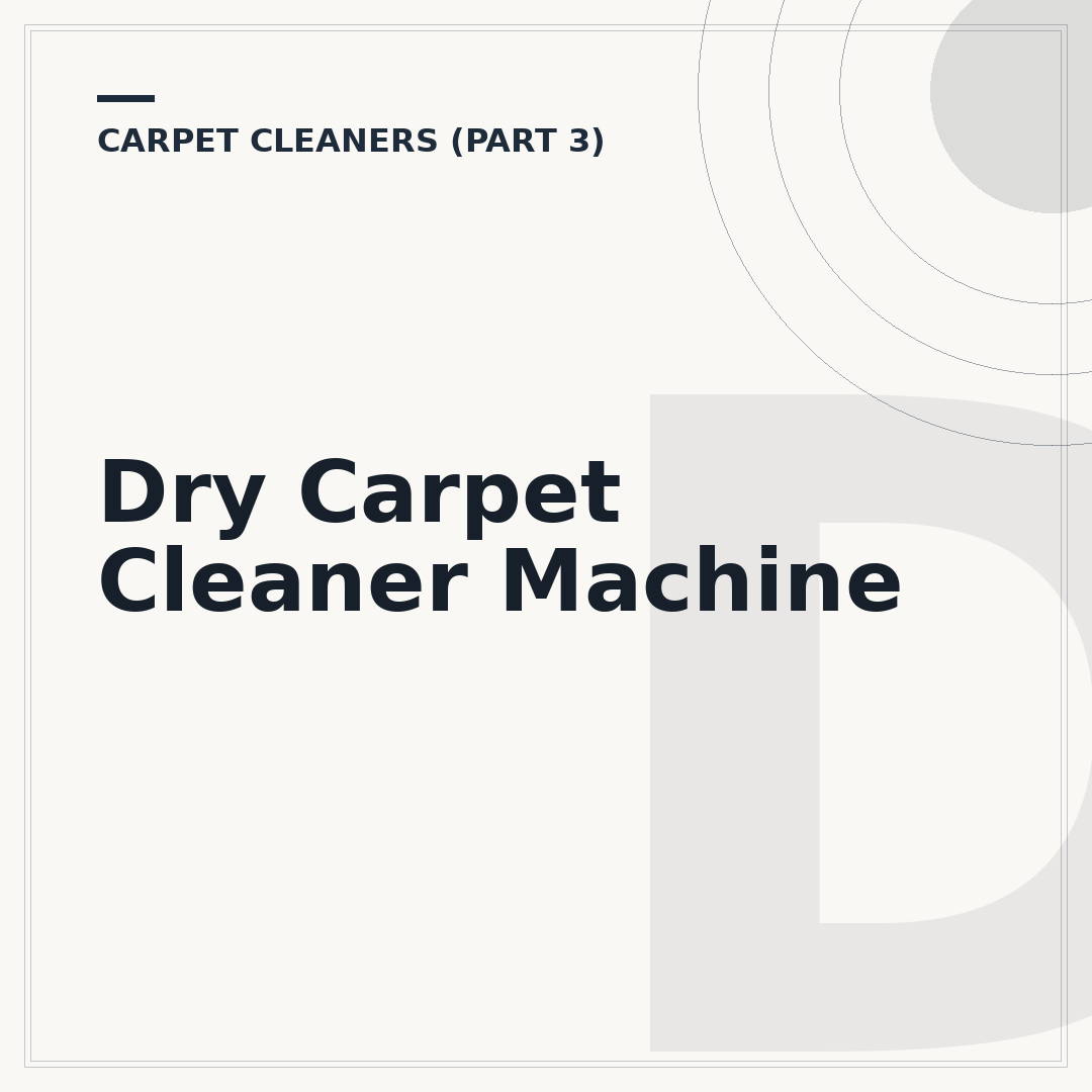 Dry Carpet Cleaner Machine