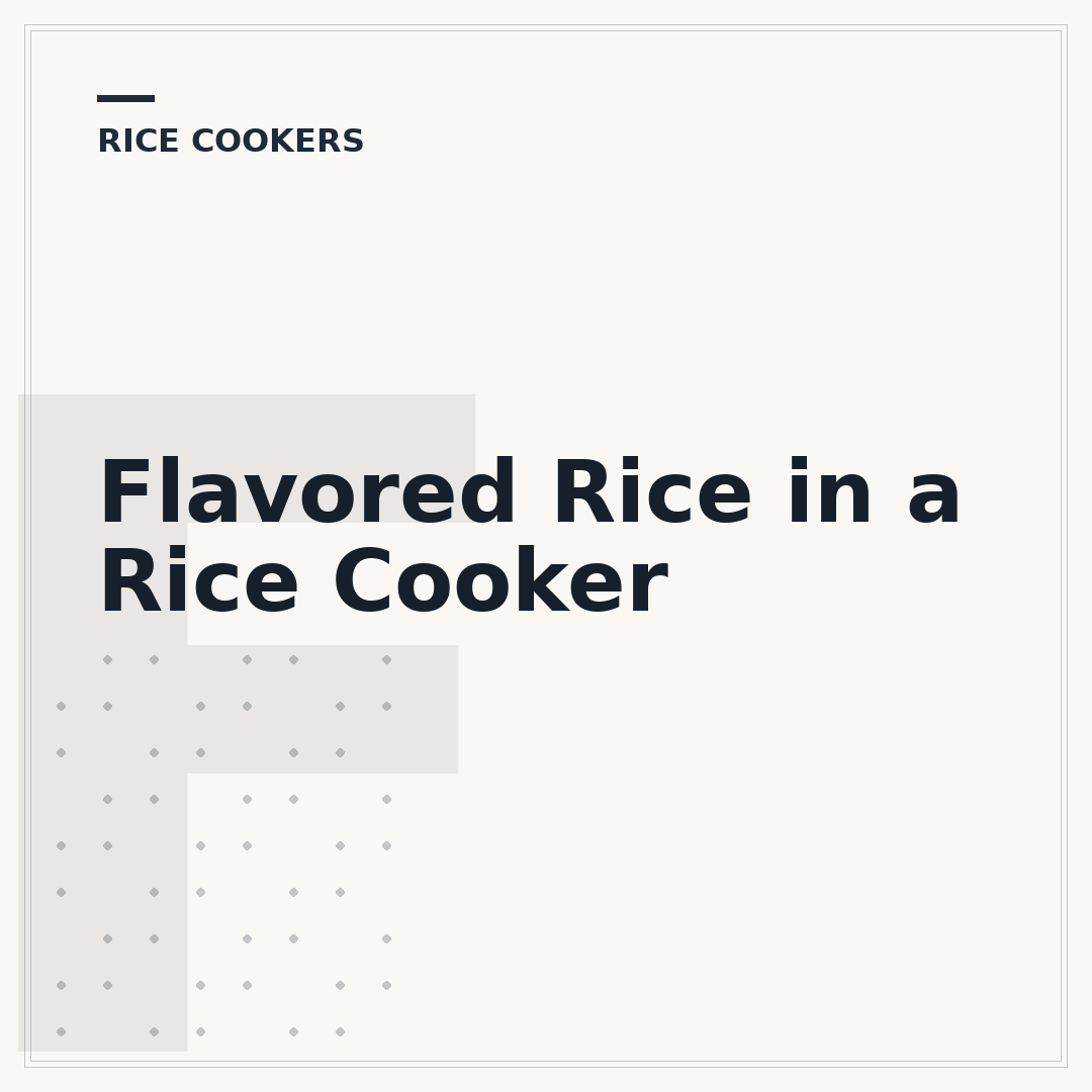 Flavored Rice in a Rice Cooker
