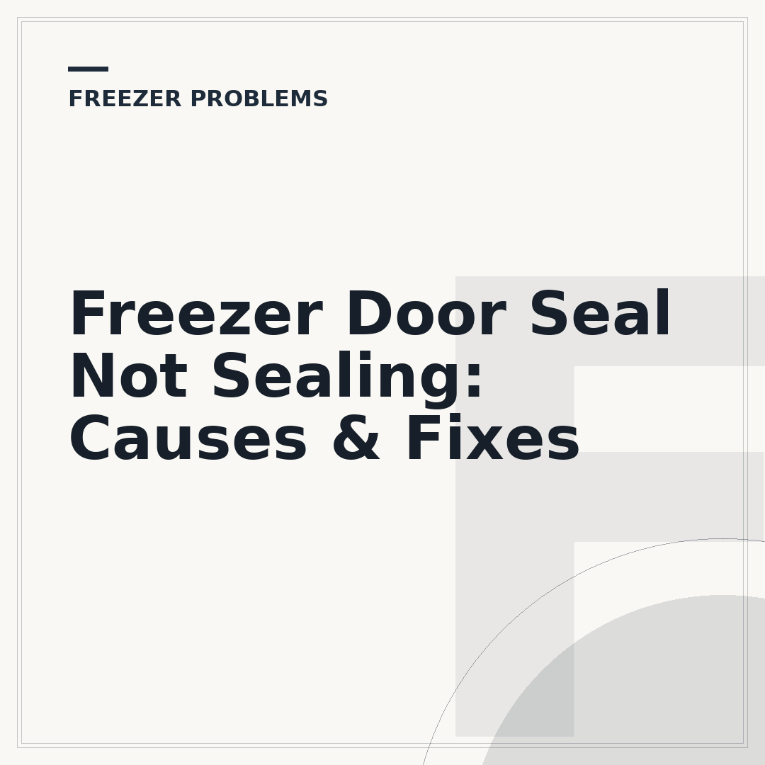 Freezer Door Seal Not Sealing: Causes & Fixes