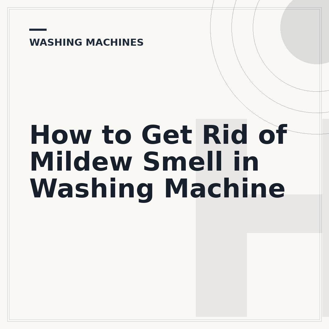 How to Get Rid of Mildew Smell in Washing Machine