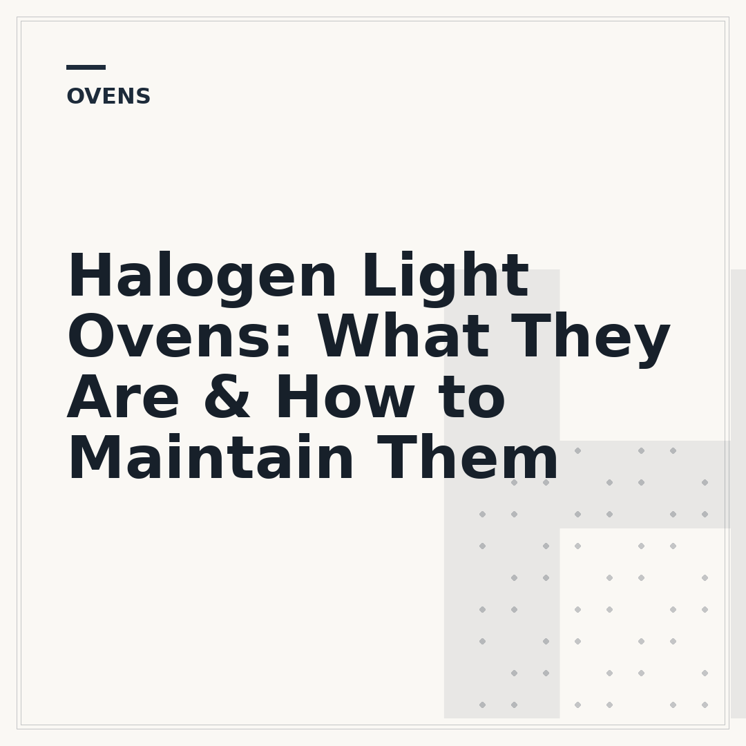 Halogen Light Ovens: What They Are & How to Maintain Them