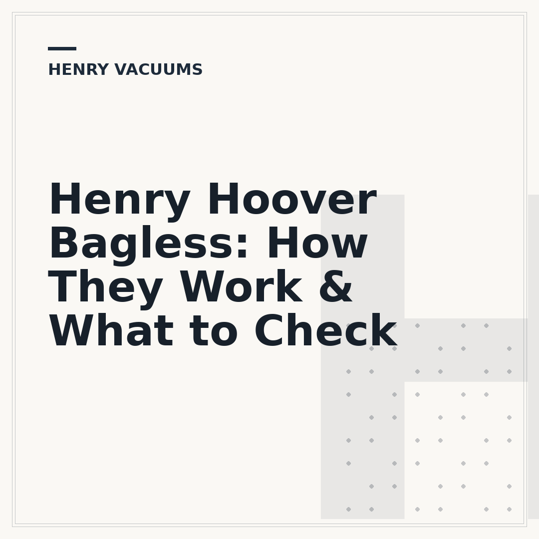 Henry Hoover Bagless: How They Work & What to Check