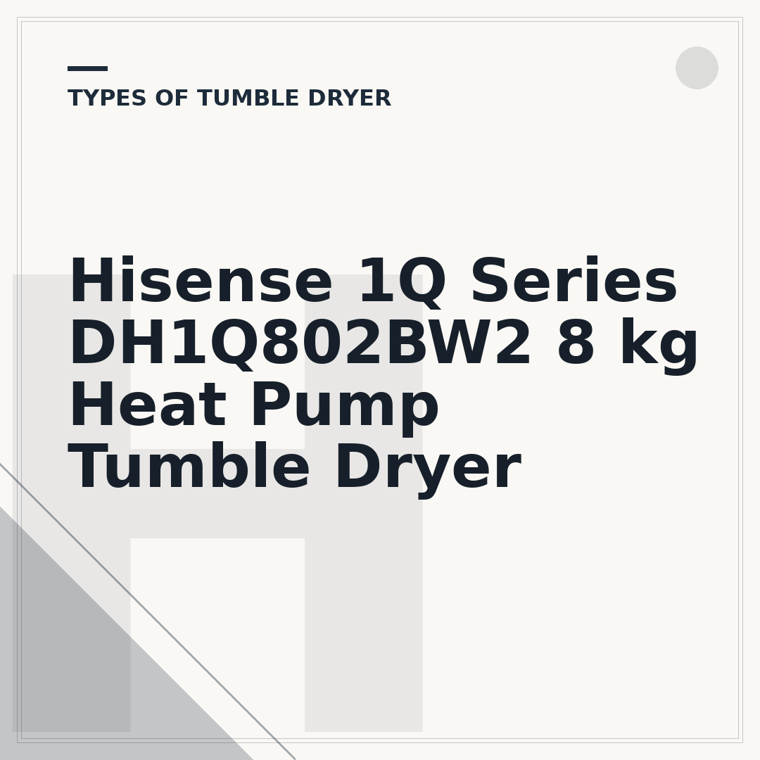 Hisense 1Q Series DH1Q802BW2 8 kg Heat Pump Tumble Dryer