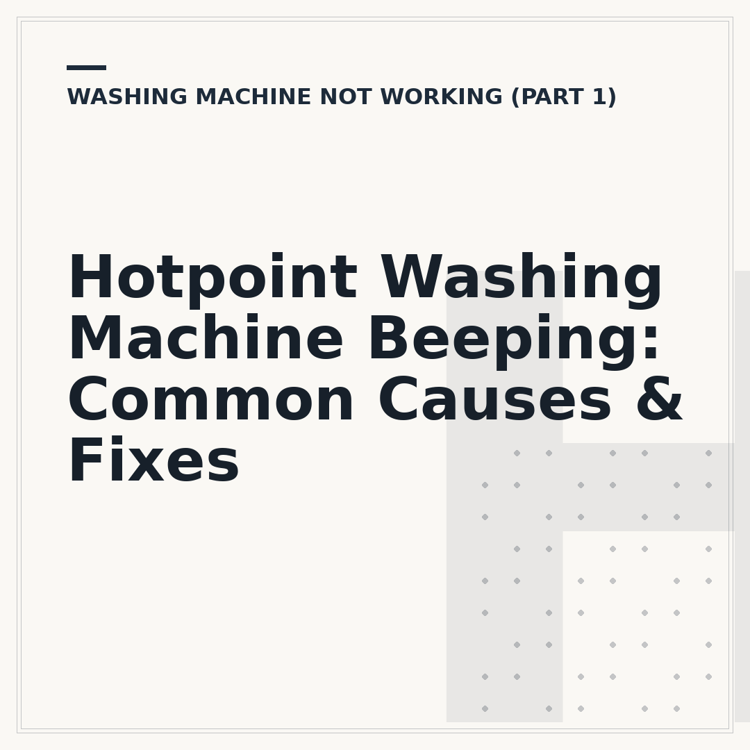Hotpoint Washing Machine Beeping: Common Causes & Fixes